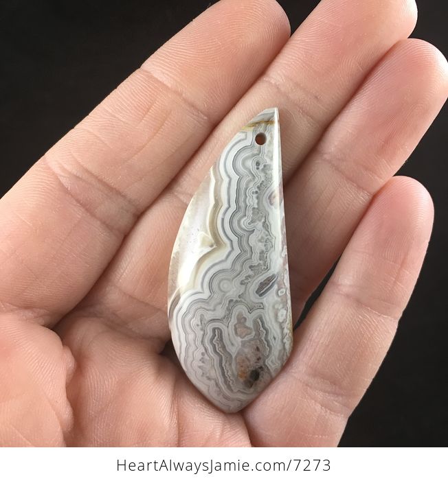 Natural Mexican Crazy Lace Agate Stone Jewelry Pendant - #zoVPpR6PPcg-1