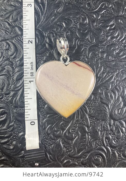 Natural Mookaite Heart Crystal Stone Jewelry Pendant - #RwaNFtApJRU-4