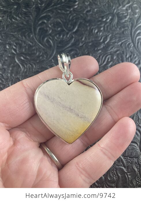 Natural Mookaite Heart Crystal Stone Jewelry Pendant - #RwaNFtApJRU-2