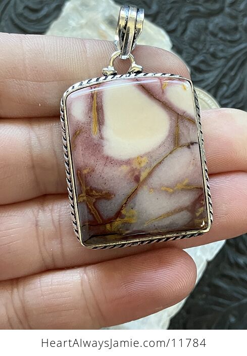 Natural Mookaite Jasper Crystal Stone Jewelry Pendant - #sp1xjhfMtFQ-1
