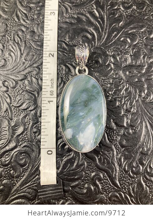 Natural Moss Agate Crystal Stone Jewelry Pendant - #mwd4t4uQlGk-6