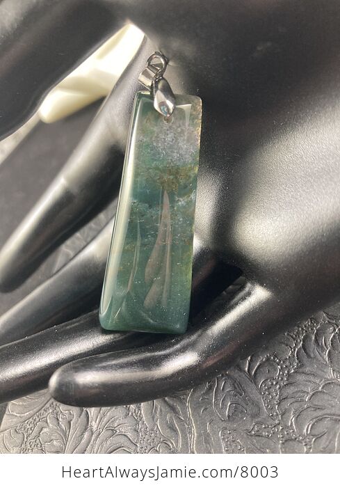 Natural Moss Agate Stone Jewelry Pendant - #xCU61XbKUHY-7