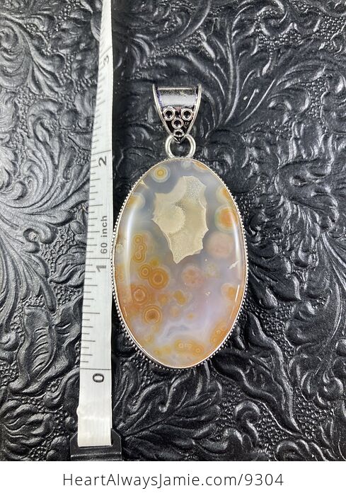 Natural Ocean Jasper Crystal Stone Jewelry Pendant - #5jVfsoBZArA-3