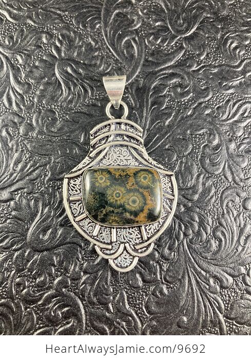 Natural Ocean Jasper Oj Crystal Stone Jewelry Pendant - #QoDeebTh9T8-1