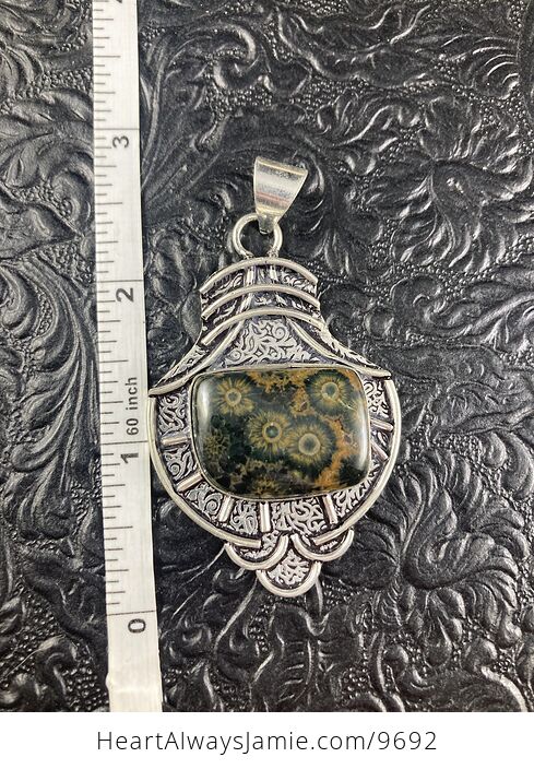 Natural Ocean Jasper Oj Crystal Stone Jewelry Pendant - #QoDeebTh9T8-5
