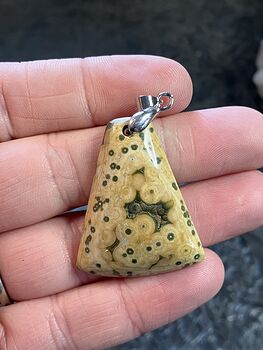 Natural Ocean Jasper Stone Jewelry Pendant #VY8pJwZE5AE