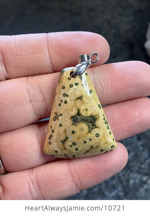 Natural Ocean Jasper Stone Jewelry Pendant - #VY8pJwZE5AE-1