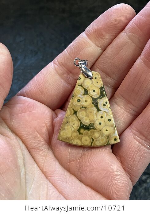 Natural Ocean Jasper Stone Jewelry Pendant - #VY8pJwZE5AE-5
