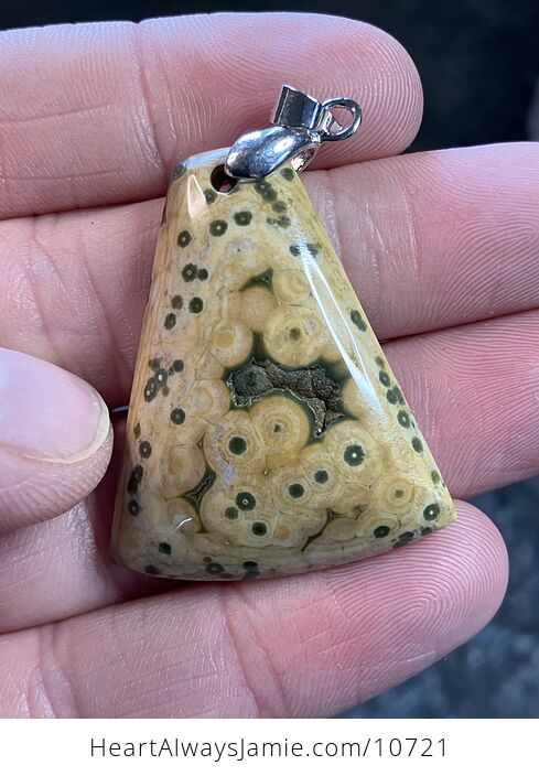 Natural Ocean Jasper Stone Jewelry Pendant - #VY8pJwZE5AE-3