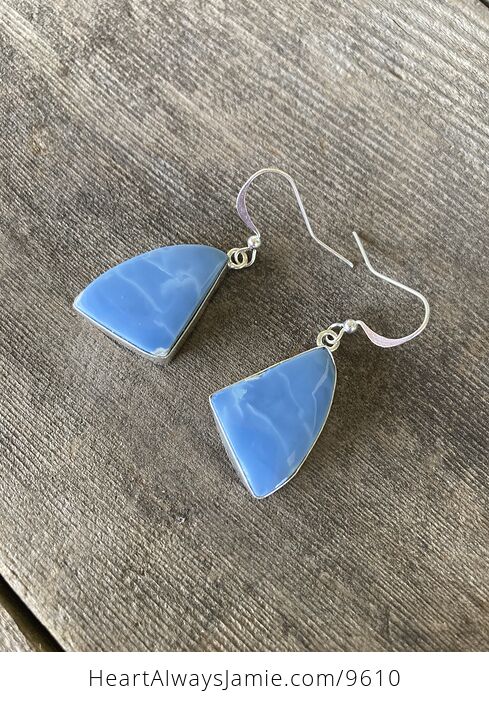 Natural Oregon Owyhee Blue Opal Crystal Stone Jewelry Earrings - #RzbyMAra6uA-3