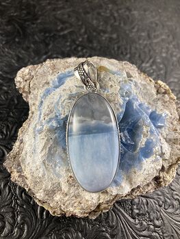 Natural Oregon Owyhee Blue Opal Crystal Stone Jewelry Pendant #6GXAp94kFHk