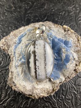 Natural Oregon Owyhee Blue Opal Crystal Stone Jewelry Pendant #LUKje7LTEvs