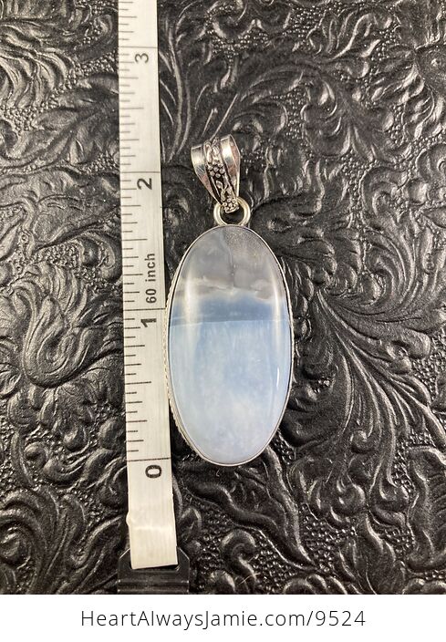 Natural Oregon Owyhee Blue Opal Crystal Stone Jewelry Pendant - #6GXAp94kFHk-6