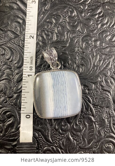 Natural Oregon Owyhee Blue Opal Crystal Stone Jewelry Pendant - #OueyLPM0Hmw-4