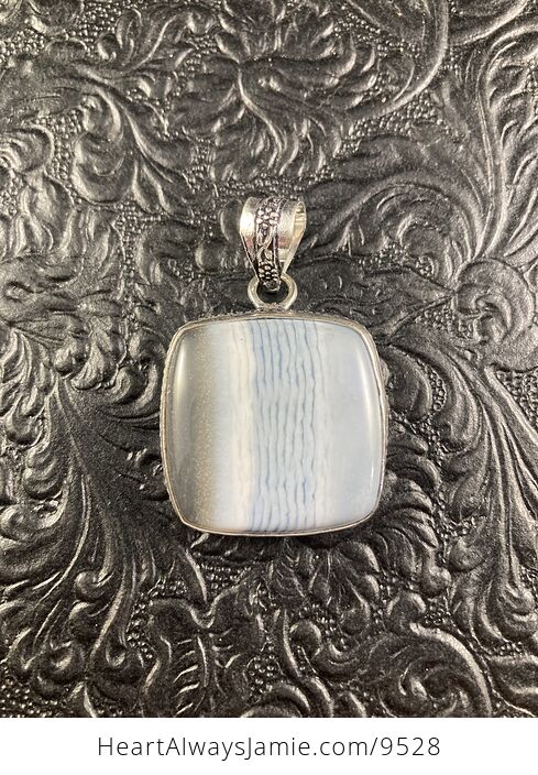 Natural Oregon Owyhee Blue Opal Crystal Stone Jewelry Pendant - #OueyLPM0Hmw-3