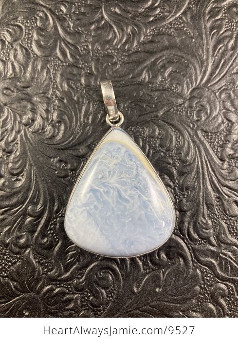 Natural Oregon Owyhee Blue Opal Crystal Stone Jewelry Pendant - #WckzdakI8f4-3