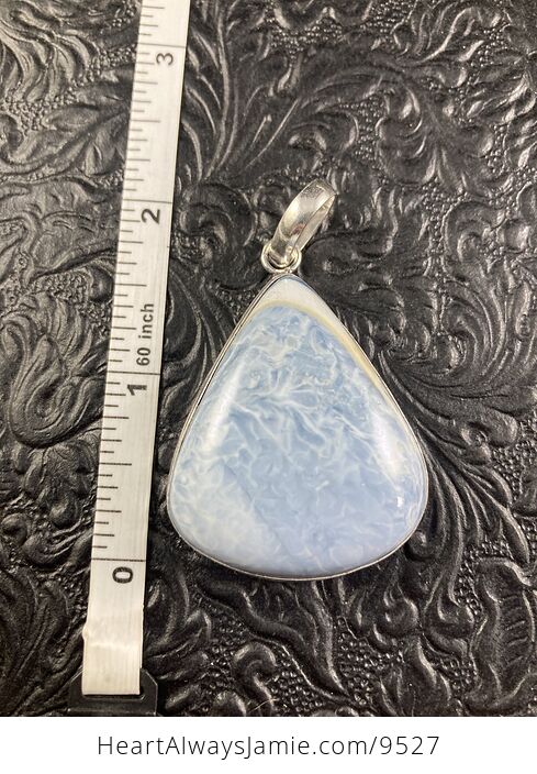 Natural Oregon Owyhee Blue Opal Crystal Stone Jewelry Pendant - #WckzdakI8f4-4