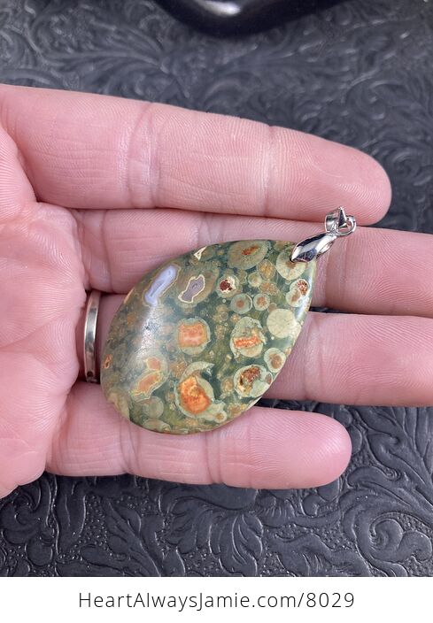 Natural Peacock Jasper Stone Jewelry Pendant - #YU1SIIrsiGc-2