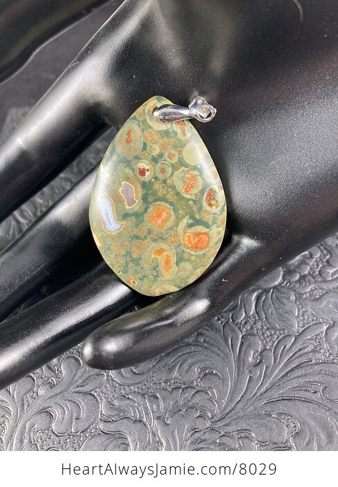 Natural Peacock Jasper Stone Jewelry Pendant - #YU1SIIrsiGc-6