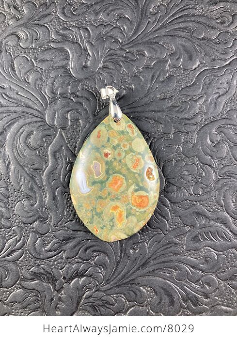 Natural Peacock Jasper Stone Jewelry Pendant - #YU1SIIrsiGc-4