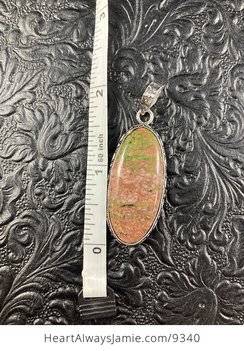Natural Pink and Green Unakite Crystal Stone Jewelry Pendant - #hSqWC2jVVhQ-4