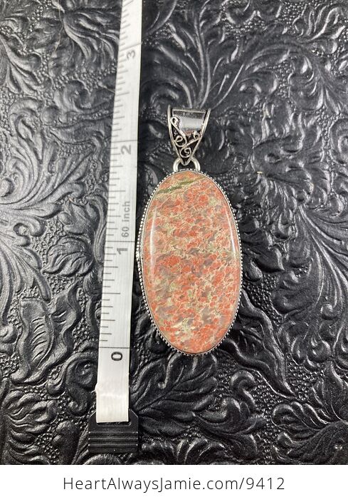 Natural Pink and Green Unakite Crystal Stone Jewelry Pendant - #oSgiycHJ914-1