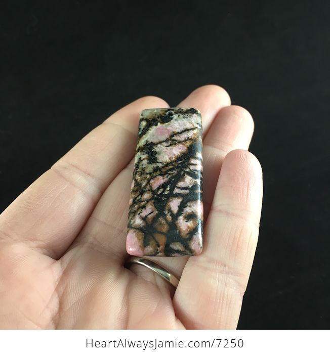 Natural Pink Rhodonite Stone Jewelry Pendant - #vC2Ds42V3ls-2