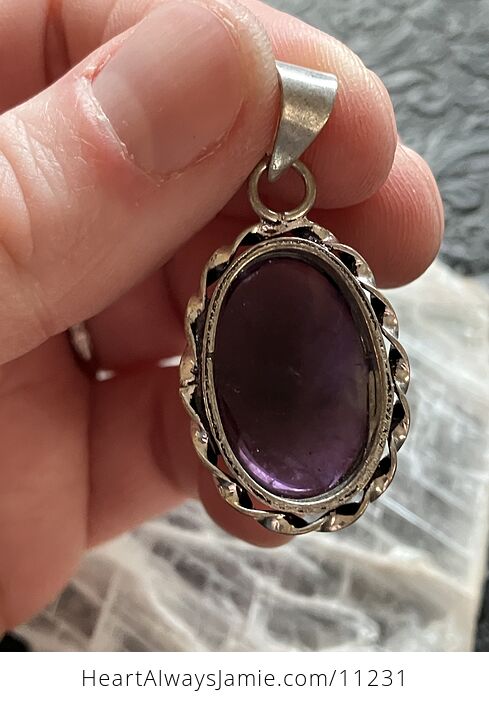 Natural Purple Amethyst Crystal Stone Jewelry Pendant - #5aUFwwXGtSw-4