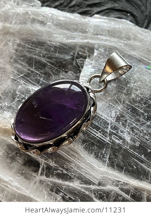 Natural Purple Amethyst Crystal Stone Jewelry Pendant - #5aUFwwXGtSw-3