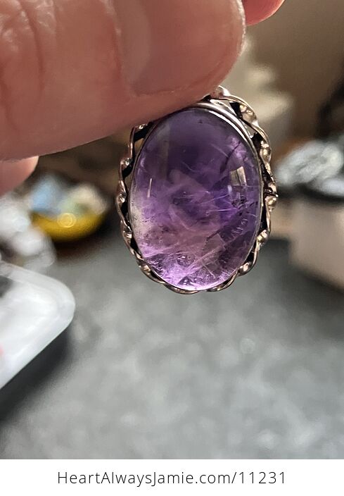 Natural Purple Amethyst Crystal Stone Jewelry Pendant - #5aUFwwXGtSw-5