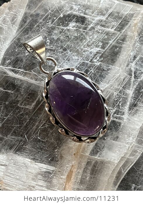 Natural Purple Amethyst Crystal Stone Jewelry Pendant - #5aUFwwXGtSw-1
