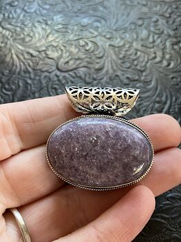 Natural Purple Lepidolite Crystal Stone Jewelry Pendant #25aFHwv3ueM