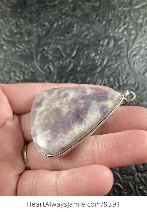 Natural Purple Lepidolite Crystal Stone Jewelry Pendant - #7c3chCHslvA-4