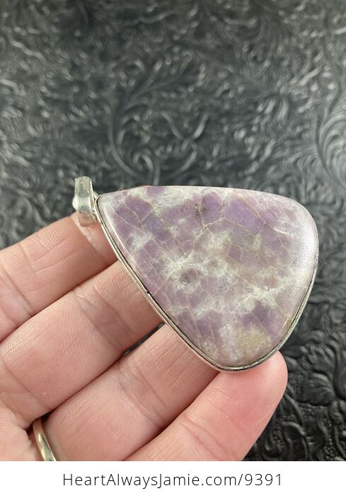 Natural Purple Lepidolite Crystal Stone Jewelry Pendant - #7c3chCHslvA-5