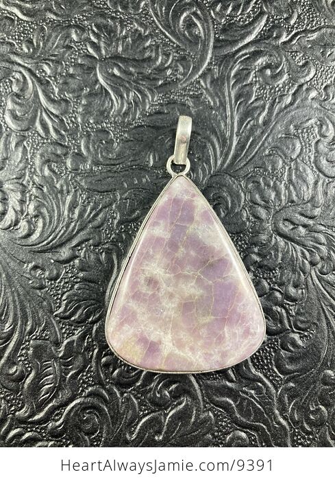 Natural Purple Lepidolite Crystal Stone Jewelry Pendant - #7c3chCHslvA-1