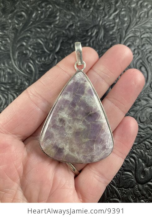 Natural Purple Lepidolite Crystal Stone Jewelry Pendant - #7c3chCHslvA-2