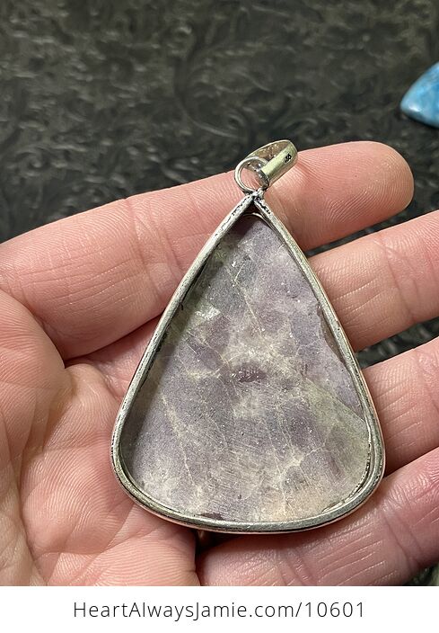 Natural Purple Lepidolite Crystal Stone Jewelry Pendant - #wd2z4nt0A04-6