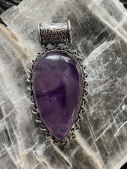Natural Purple Star Amethyst Crystal Stone Jewelry Pendant #kE3wpFpNiyw