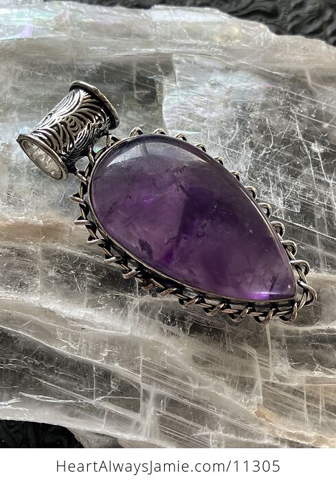 Natural Purple Star Amethyst Crystal Stone Jewelry Pendant - #kE3wpFpNiyw-2
