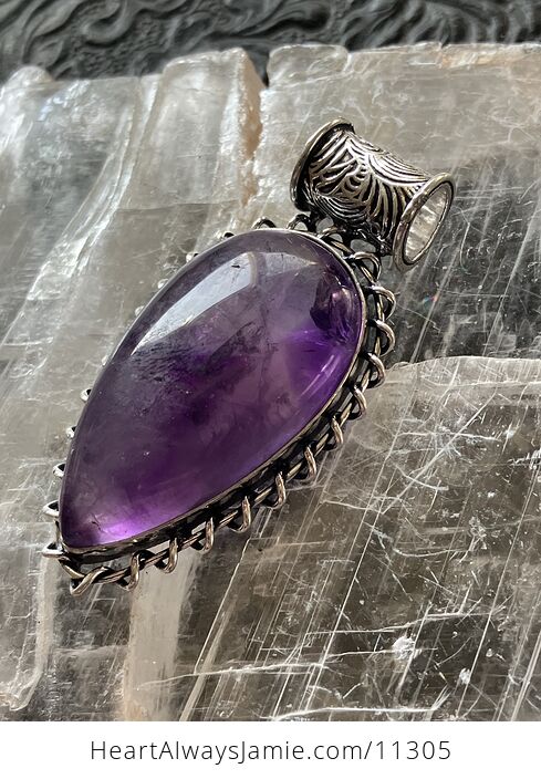 Natural Purple Star Amethyst Crystal Stone Jewelry Pendant - #kE3wpFpNiyw-3