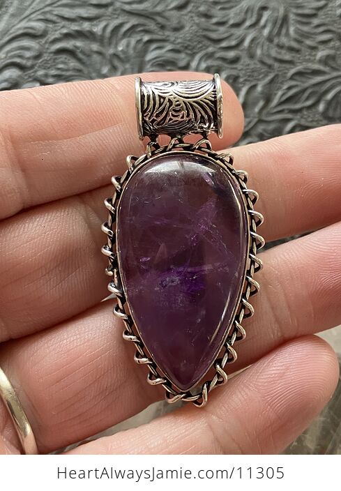 Natural Purple Star Amethyst Crystal Stone Jewelry Pendant - #kE3wpFpNiyw-4