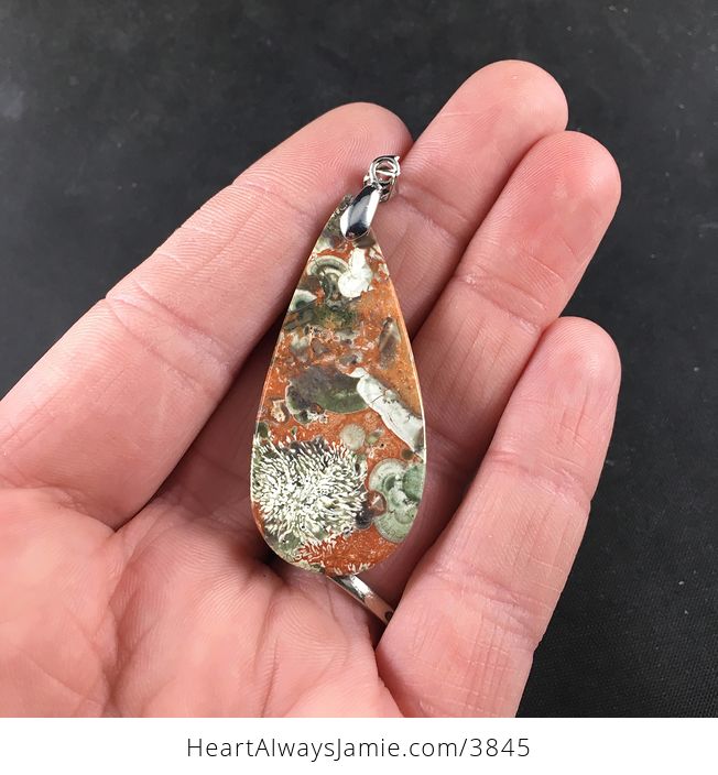 Natural Rainforest Jasper Stone Jewelry Pendant Necklace - #hyt4kPMkixc-6