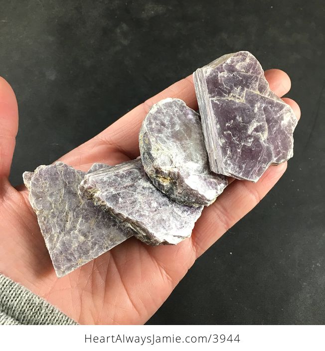 Natural Raw Layered Lepidolite Mica Pieces Beautiful Sparkly Purple Stones - #h551d7OayIY-6