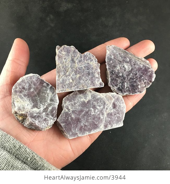 Natural Raw Layered Lepidolite Mica Pieces Beautiful Sparkly Purple Stones - #h551d7OayIY-1