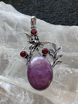 Natural Raw Polished Ruby Stone Fairy Jewelry Crystal Pendant #WPe0mJDkYyk