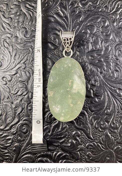 Natural Raw Prehnite Crystal Stone Jewelry Pendant - #edeKjDua6II-3
