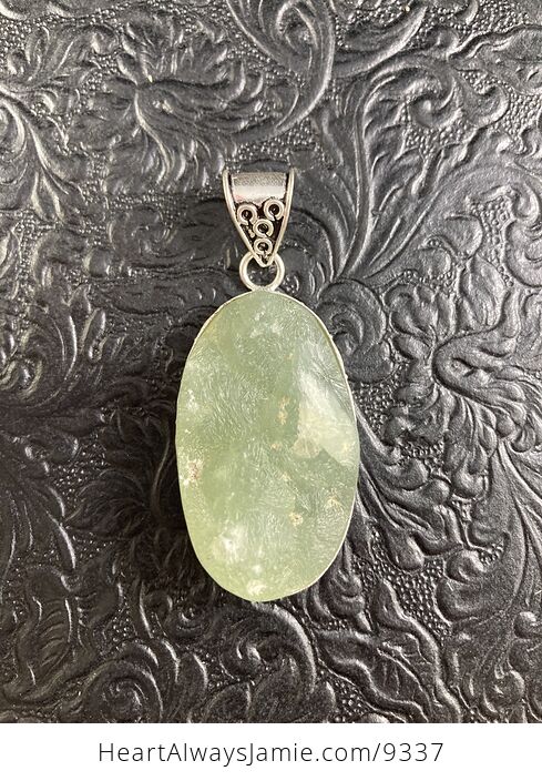Natural Raw Prehnite Crystal Stone Jewelry Pendant - #edeKjDua6II-1