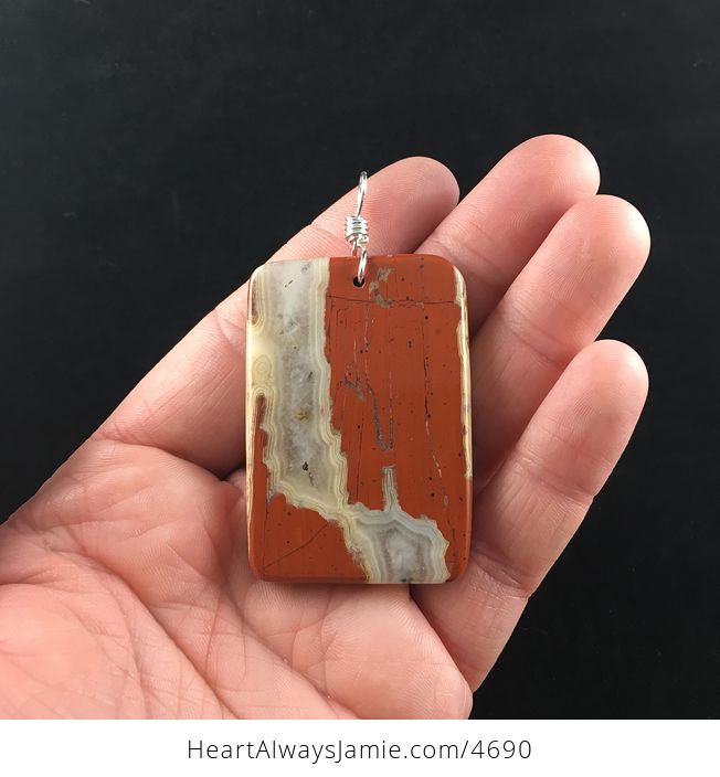 Natural Red Jasper Stone Jewelry Pendant - #n8rtlwppchY-1
