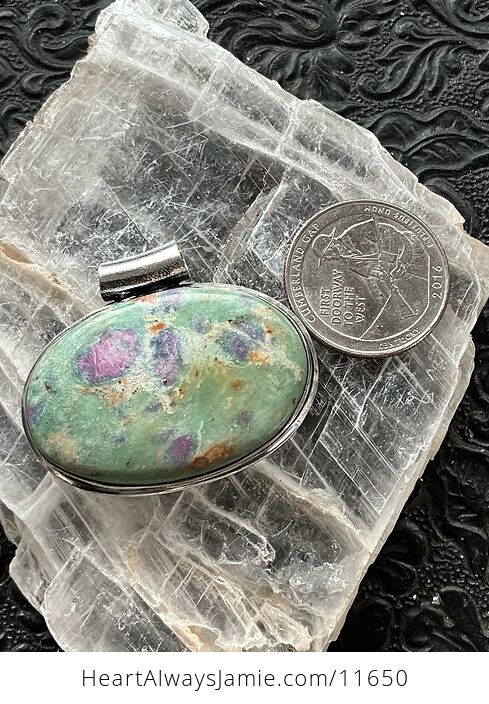 Natural Ruby Fuschite Kyanite Stone Jewelry Crystal Pendant - #nD9YpfgZzxU-7