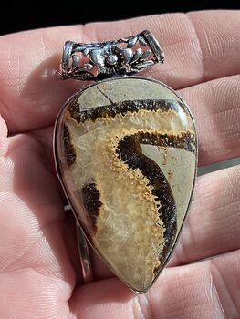 Natural Septarian Crystal Stone Jewelry Pendant #LDmbzhkxrR0